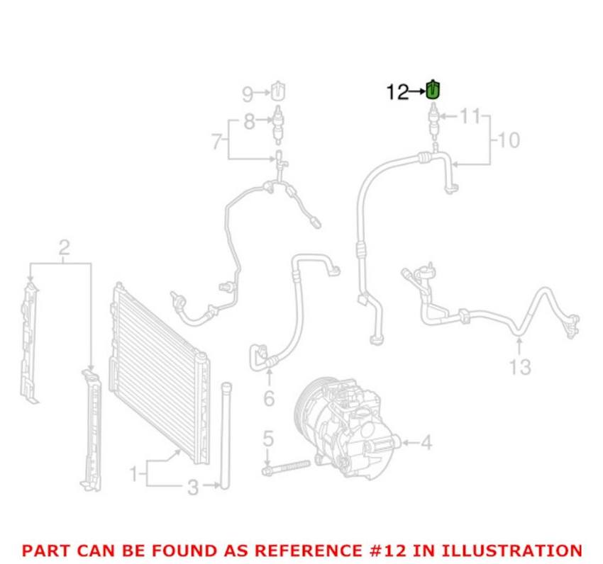 Mercedes A/C Service Valve Cap 1409880135